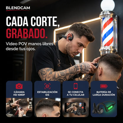 Auriculares con cámara POV para barberos